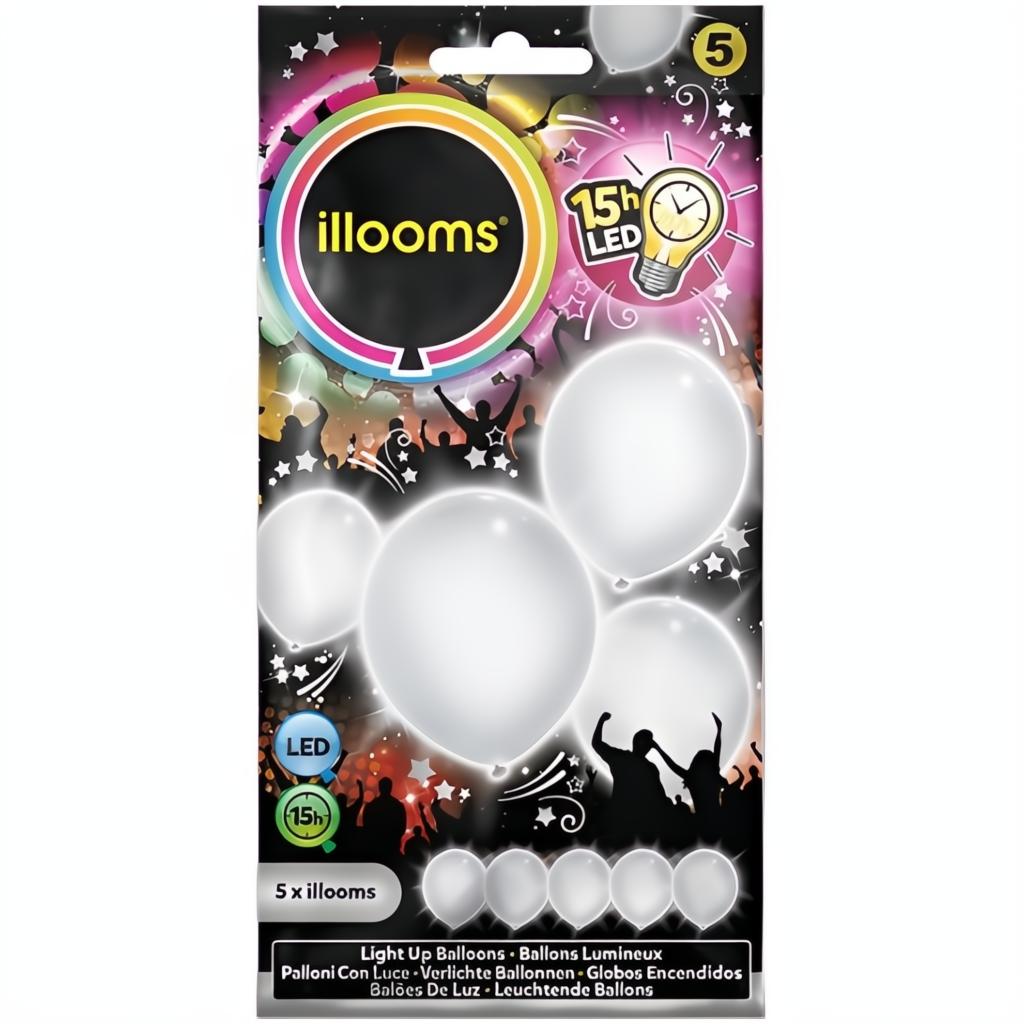 5 LED Ballone weiss - illooms illooms 1 fiestastore