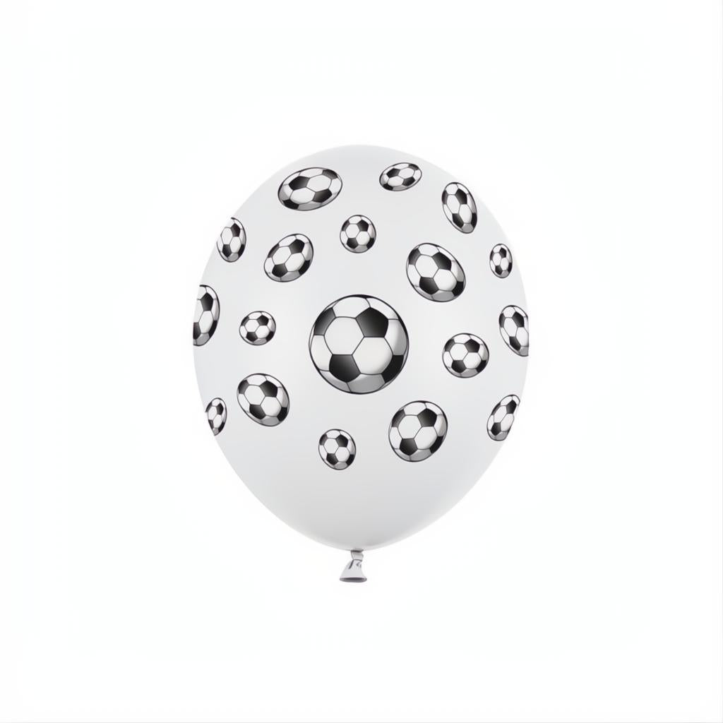 Ballons 30cm, Fussbälle, Pastel P. White Bedruckte Latexballons PartyDeco 1 fiestastore