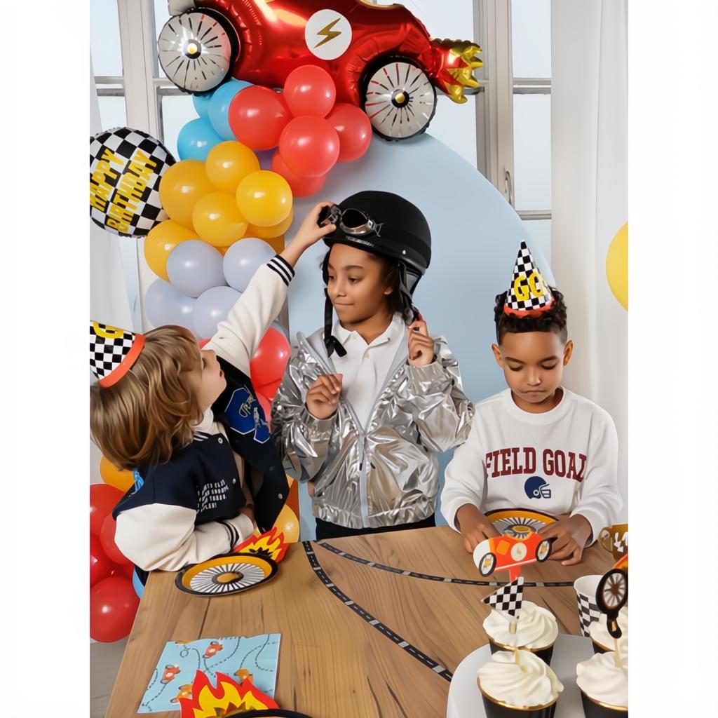 Servietten Autos, 33x33 cm, Gold Servietten bedruckt PartyDeco 7 fiestastore