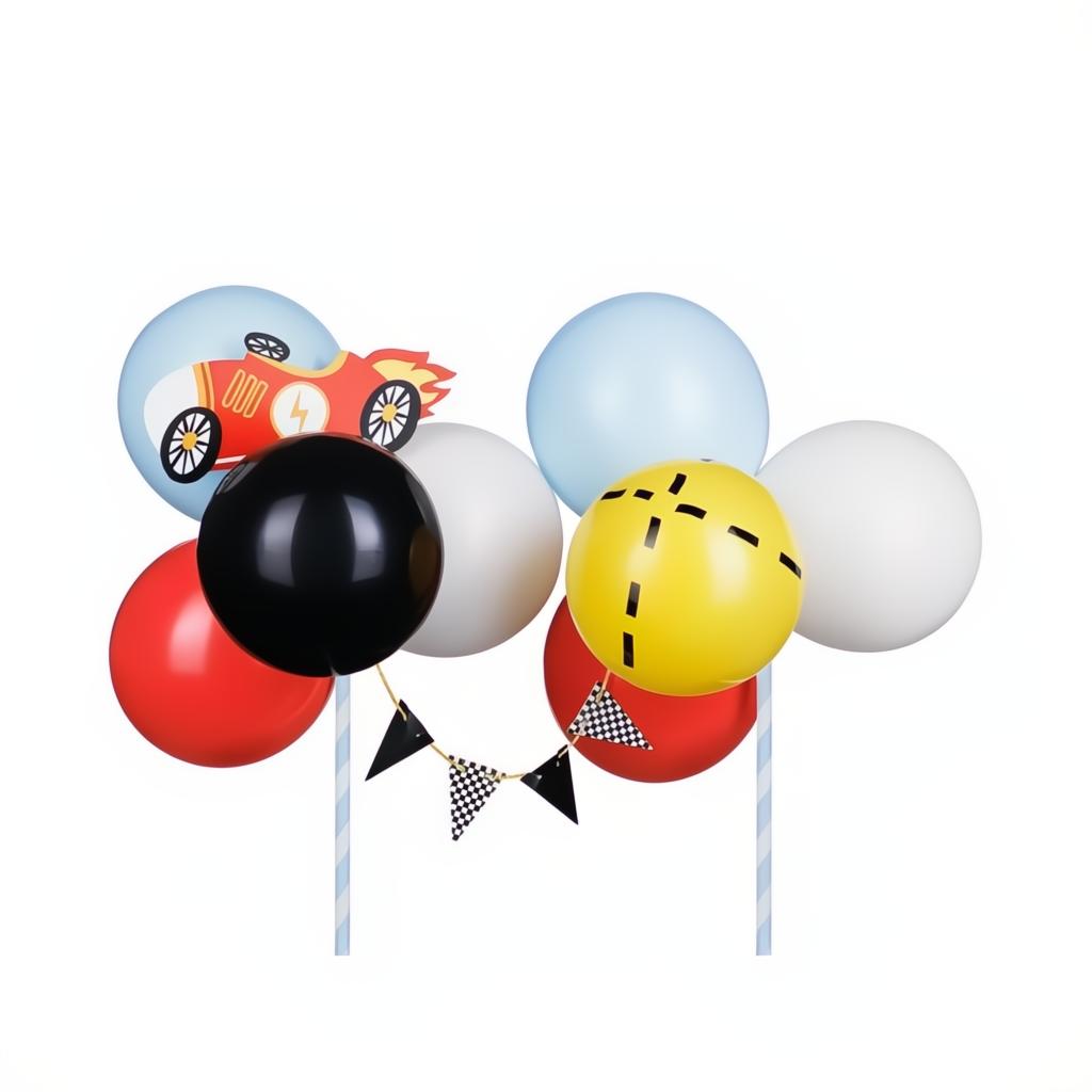 Ballon-Kuchentopper Auto, 29 cm Topper für Kuchen und Muffins PartyDeco 1 fiestastore