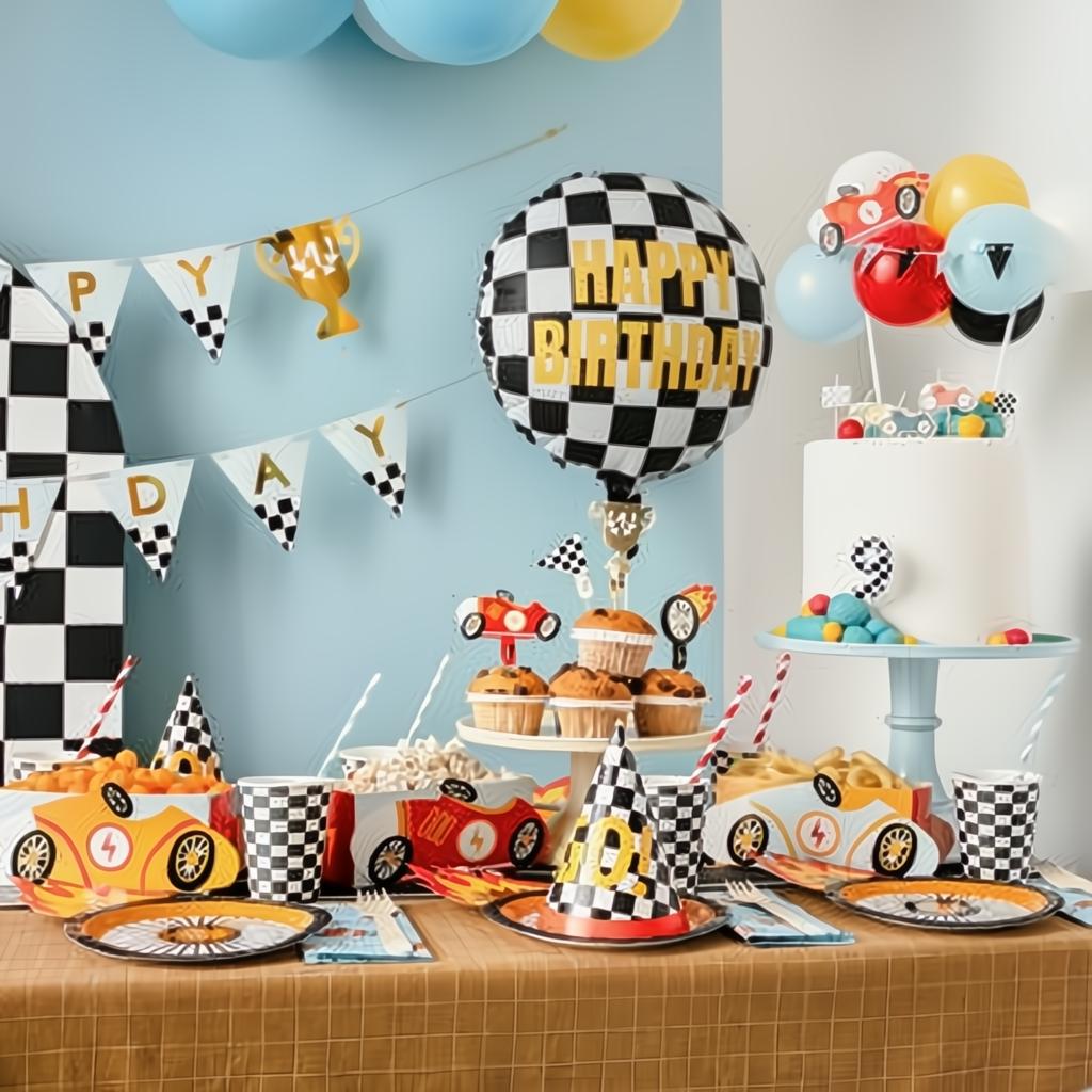 Ballon-Kuchentopper Auto, 29 cm Topper für Kuchen und Muffins PartyDeco 3 fiestastore