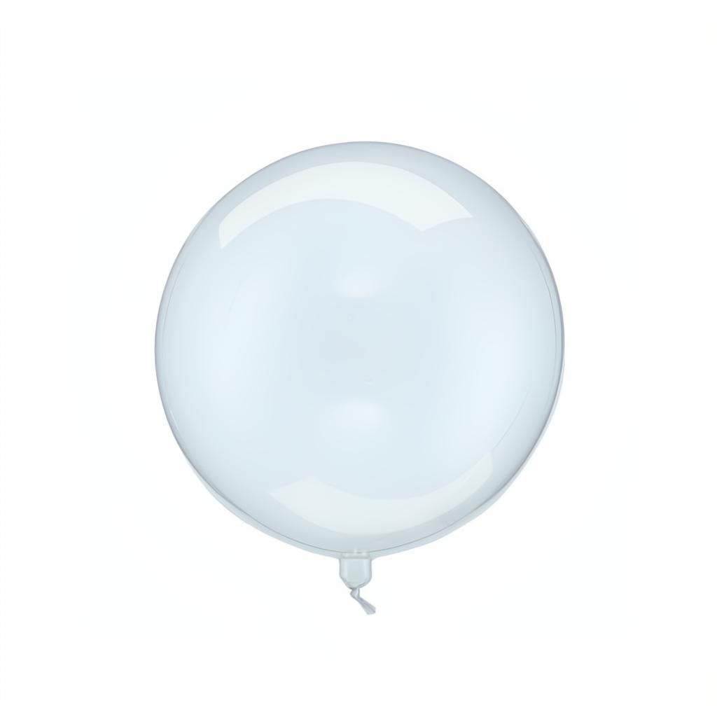 Ballonkugel, 40cm, transparent blau Bubble Ballons/runde Ballons PartyDeco 1 fiestastore