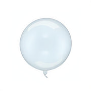 Ballonkugel, 40cm, transparent blau Bubble Ballons/runde Ballons PartyDeco 1 fiestastore