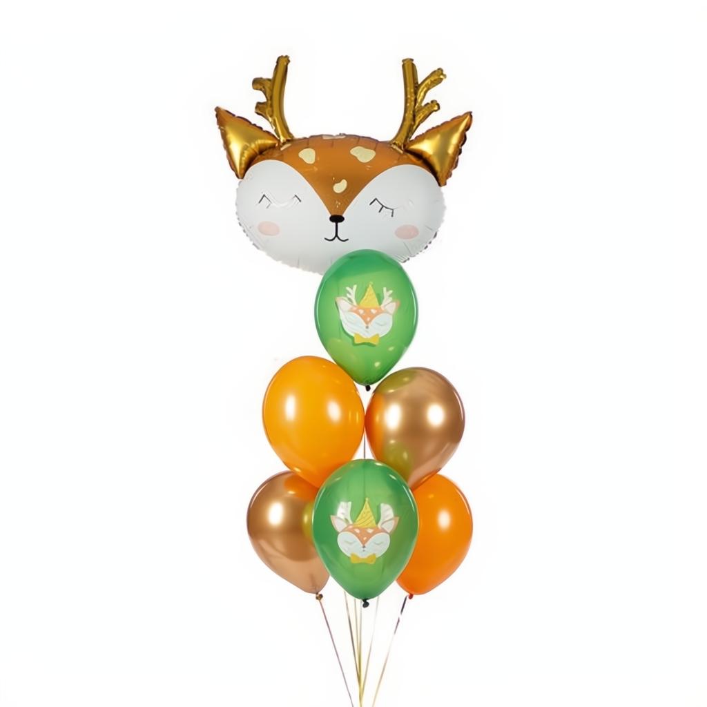 Ballons 30 cm, Hirsch Bedruckte Latexballons PartyDeco 2 fiestastore