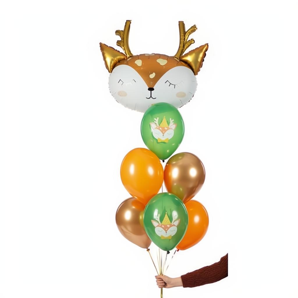 Ballons 30 cm, Hirsch Bedruckte Latexballons PartyDeco 3 fiestastore
