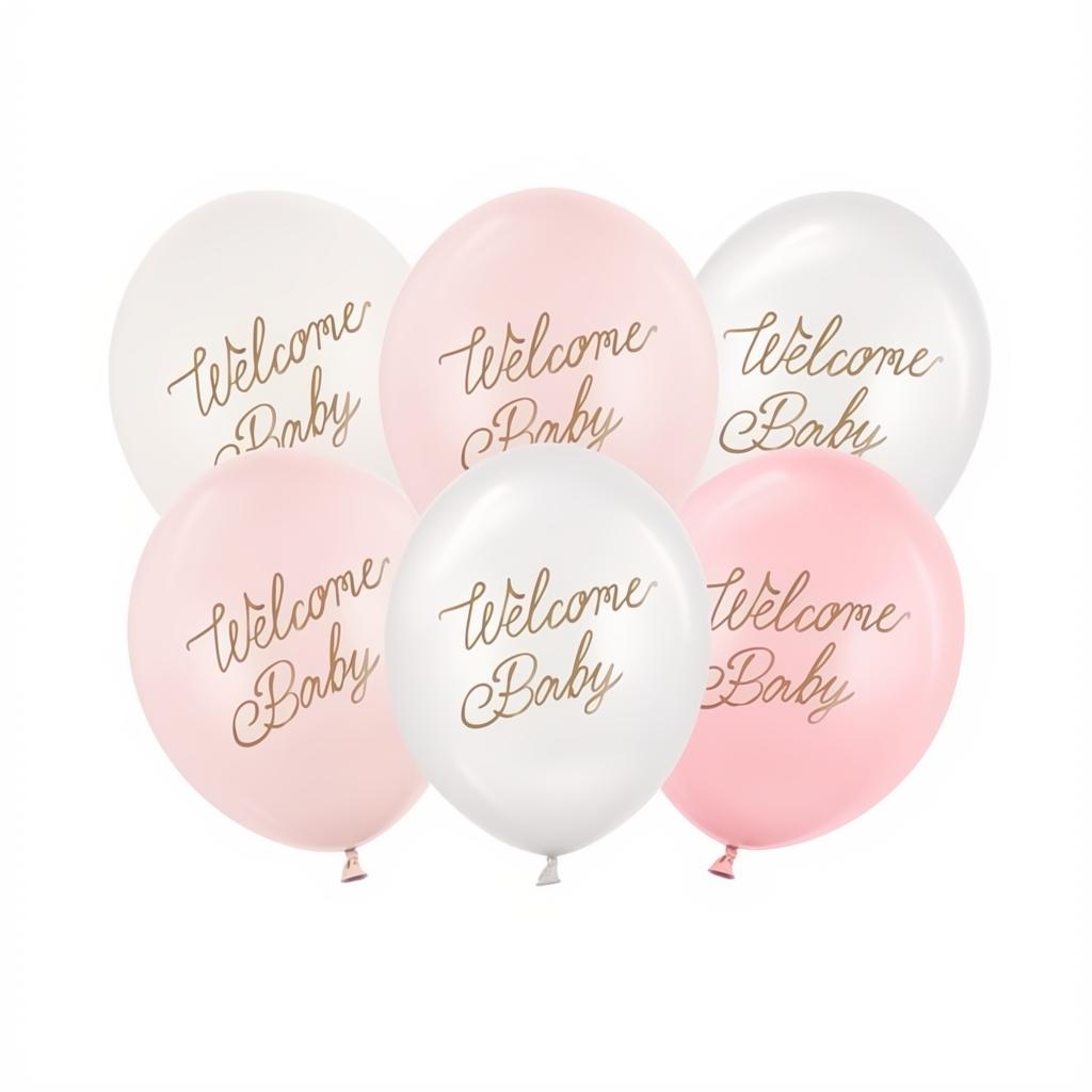 Ballons 30 cm, Welcome Baby, Rosa-Mix PartyDeco 1 fiestastore