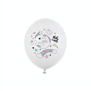 Ballons 30cm, Einhorn, Pastel Pure White PartyDeco 1 fiestastore