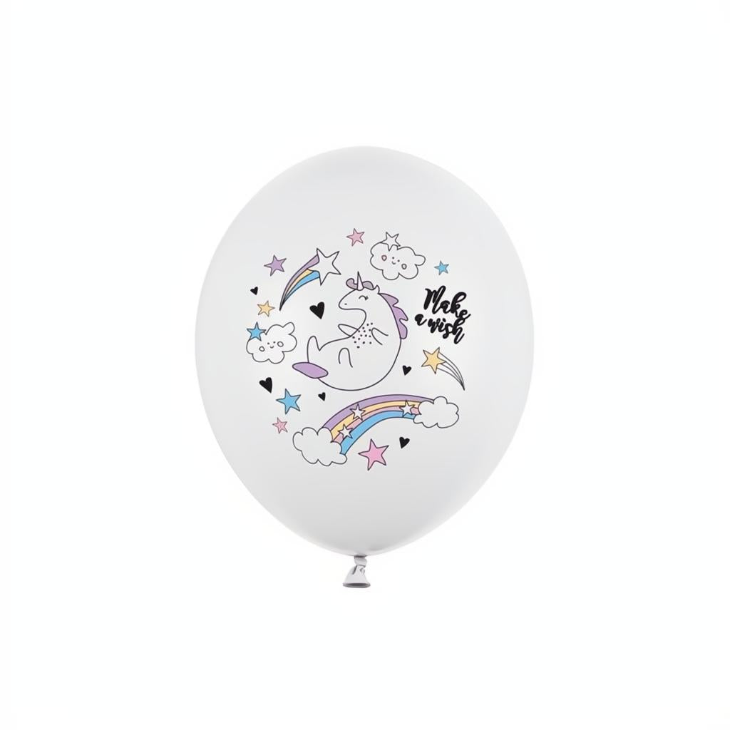 Ballons 30cm, Einhorn, Pastel Pure White PartyDeco 1 fiestastore