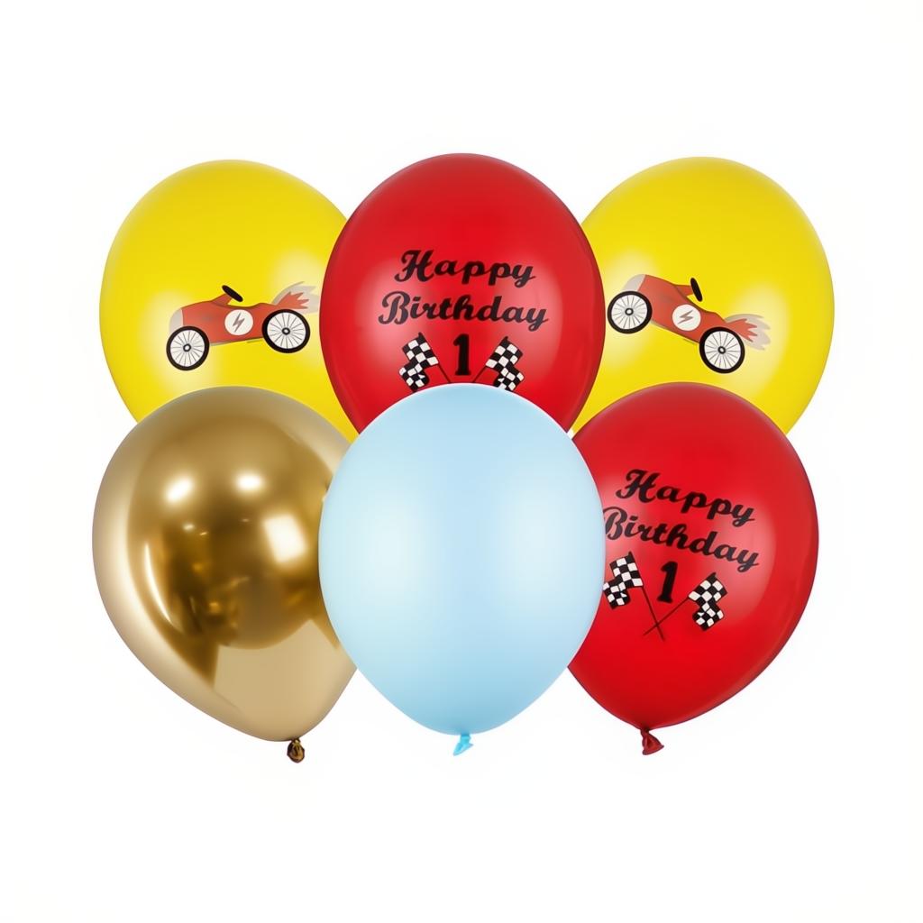 Ballons 30cm, Happy Birthday Bedruckte Latexballons PartyDeco 3 fiestastore