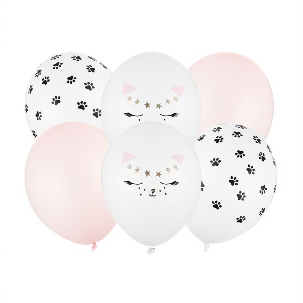 Ballons 30cm, Kätzchen Bedruckte Latexballons PartyDeco 1 fiestastore