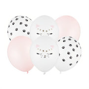 Ballons 30cm, Kätzchen Bedruckte Latexballons PartyDeco 1 fiestastore