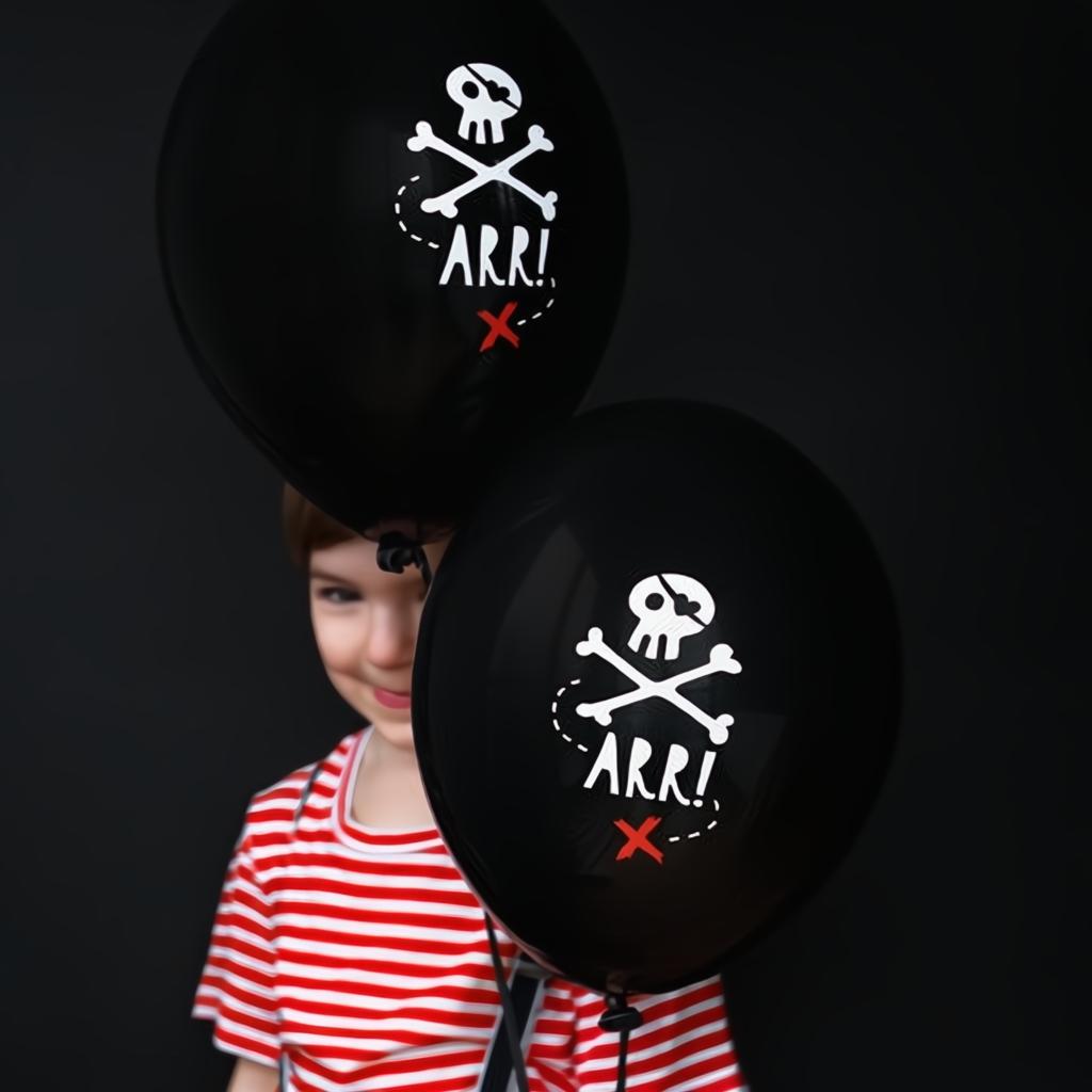Ballons 30cm, Piraten, Pastel Black PartyDeco 2 fiestastore