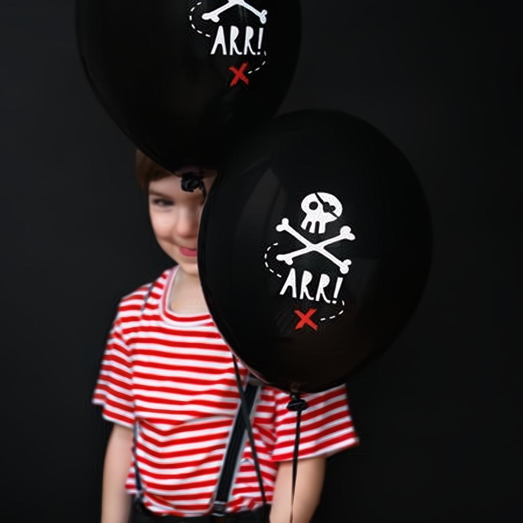 Ballons 30cm, Piraten, Pastel Black PartyDeco 3 fiestastore