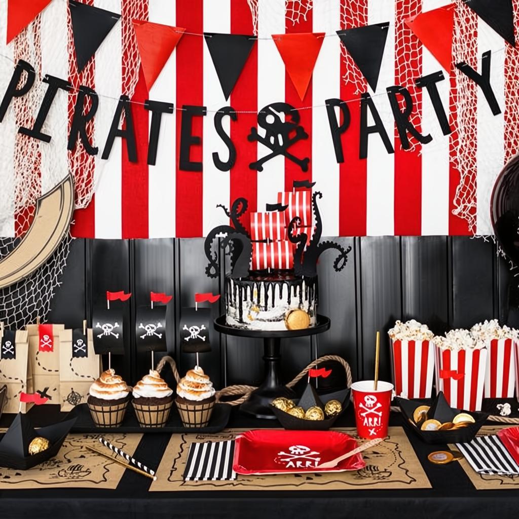 Ballons 30cm, Piraten, Pastel Black PartyDeco 4 fiestastore