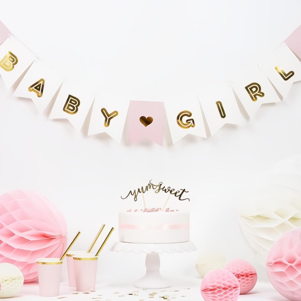 Banner Baby Girl, 15 x 175 cm PartyDeco 3 fiestastore