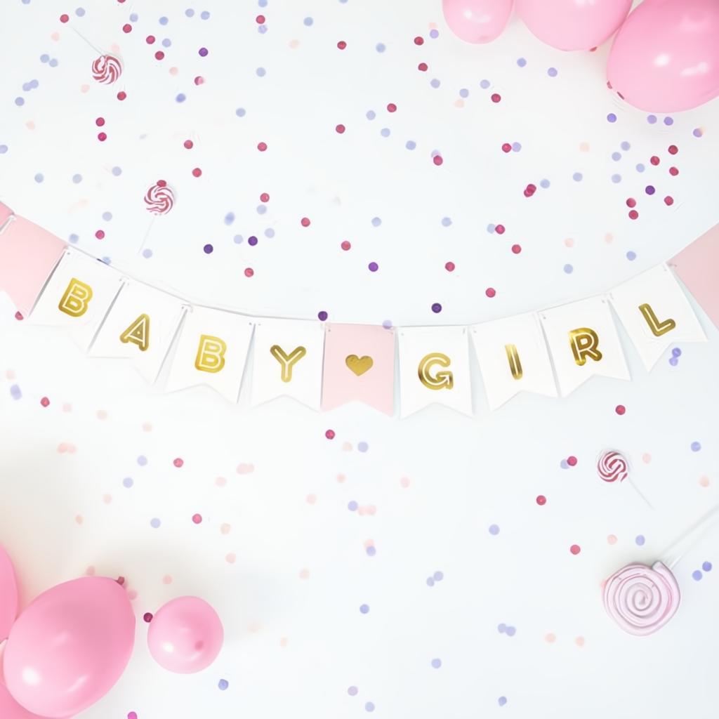 Banner Baby Girl, 15 x 175 cm PartyDeco 4 fiestastore