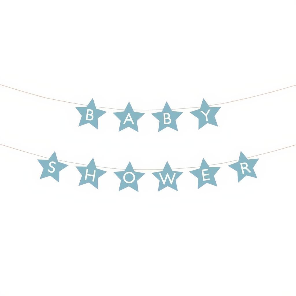Banner Baby shower, 290x16.5 cm, hellblau PartyDeco 1 fiestastore