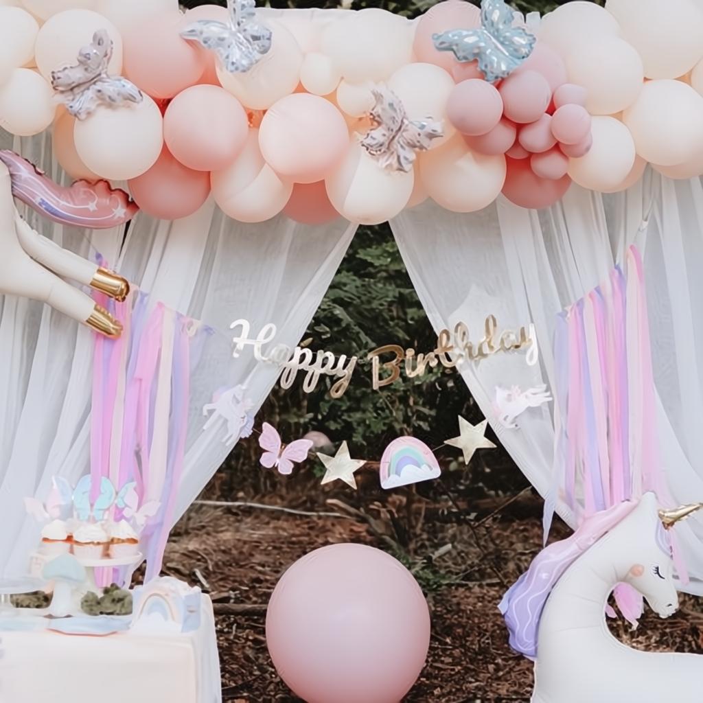 Banner Happy Birthday Einhörner, 230x17.5 cm PartyDeco 3 fiestastore