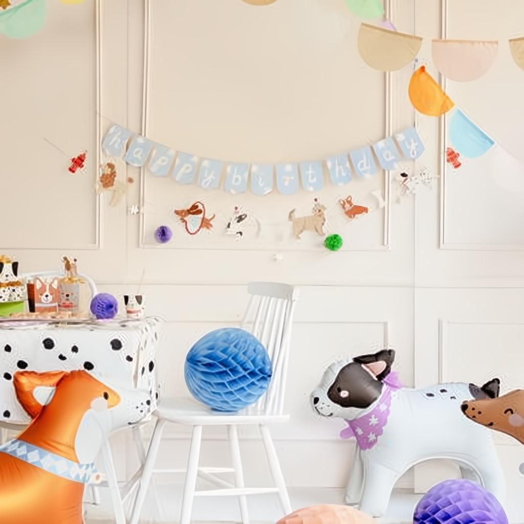 Banner Happy Birthday Hunde, 210 cm Banner PartyDeco 2 fiestastore