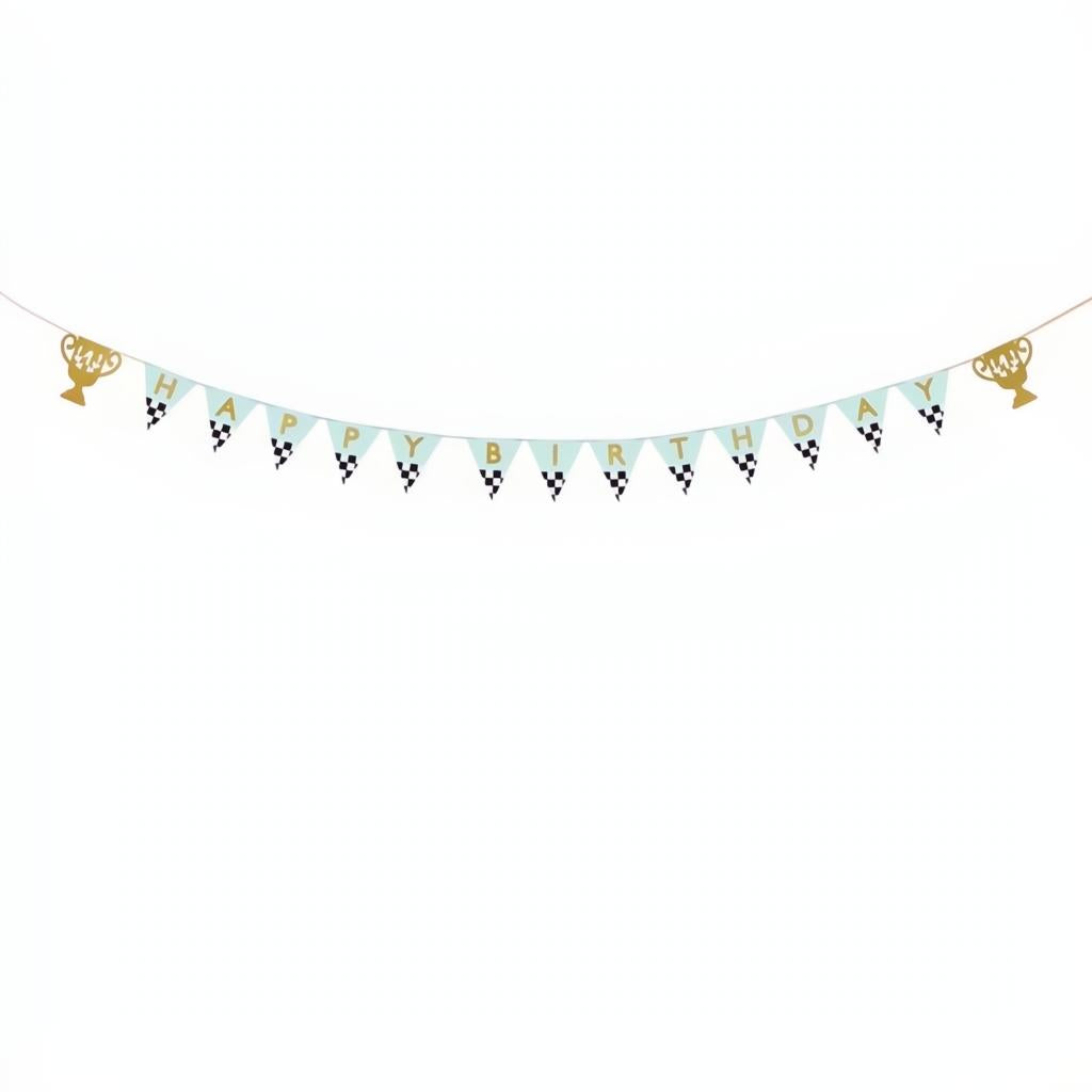 Banner Happy Birthday Pokal, 2,5 m Banner PartyDeco 1 fiestastore