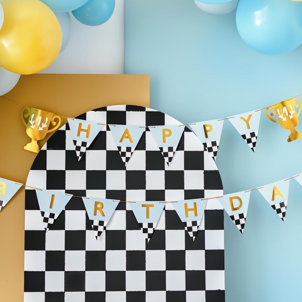Banner Happy Birthday Pokal, 2,5 m Banner PartyDeco 3 fiestastore