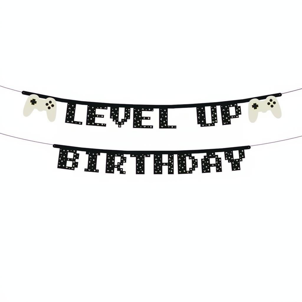 Banner Level Up, 2,5 m Banner PartyDeco 1 fiestastore
