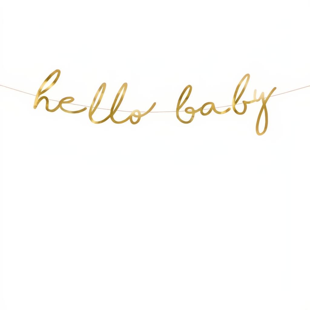 Banner Little Star - Hallo Baby, gold, 18x70cm PartyDeco 1 fiestastore