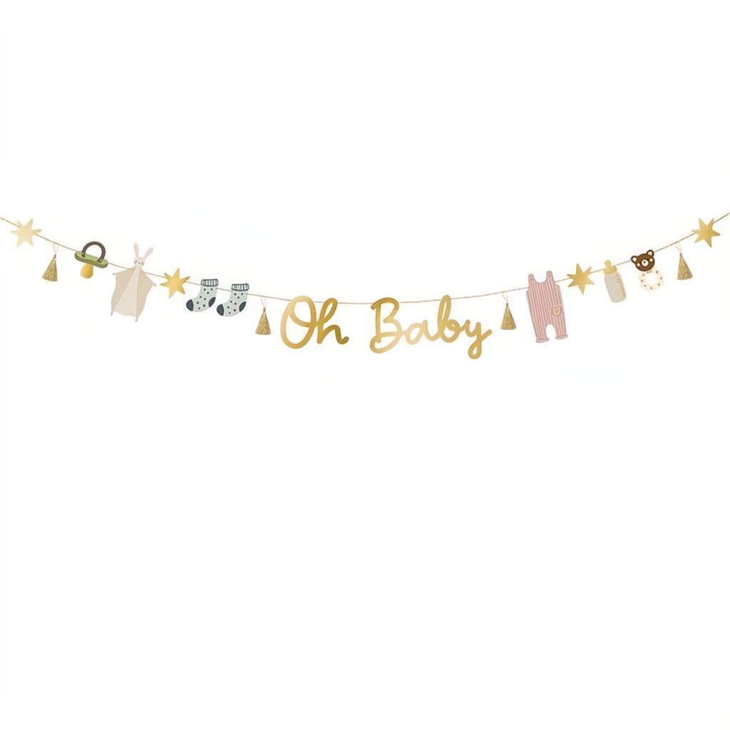 Banner Oh baby, 2.5 m PartyDeco 1 fiestastore