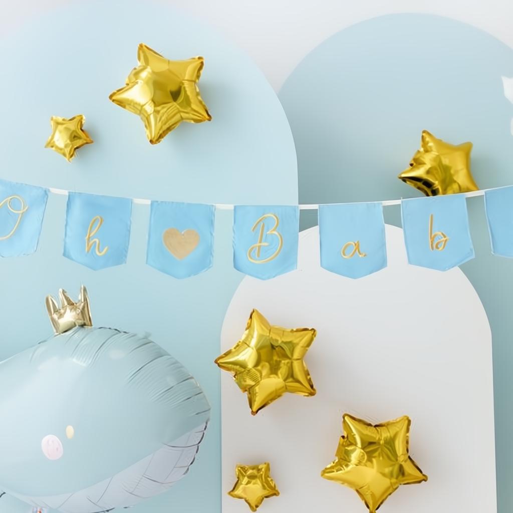 Banner Oh Baby mit Quasten, 2.5 m, himmelblau PartyDeco 3 fiestastore