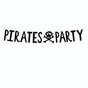 Banner Piraten - Pirates Party, schwarz, 14x100cm PartyDeco 1 fiestastore