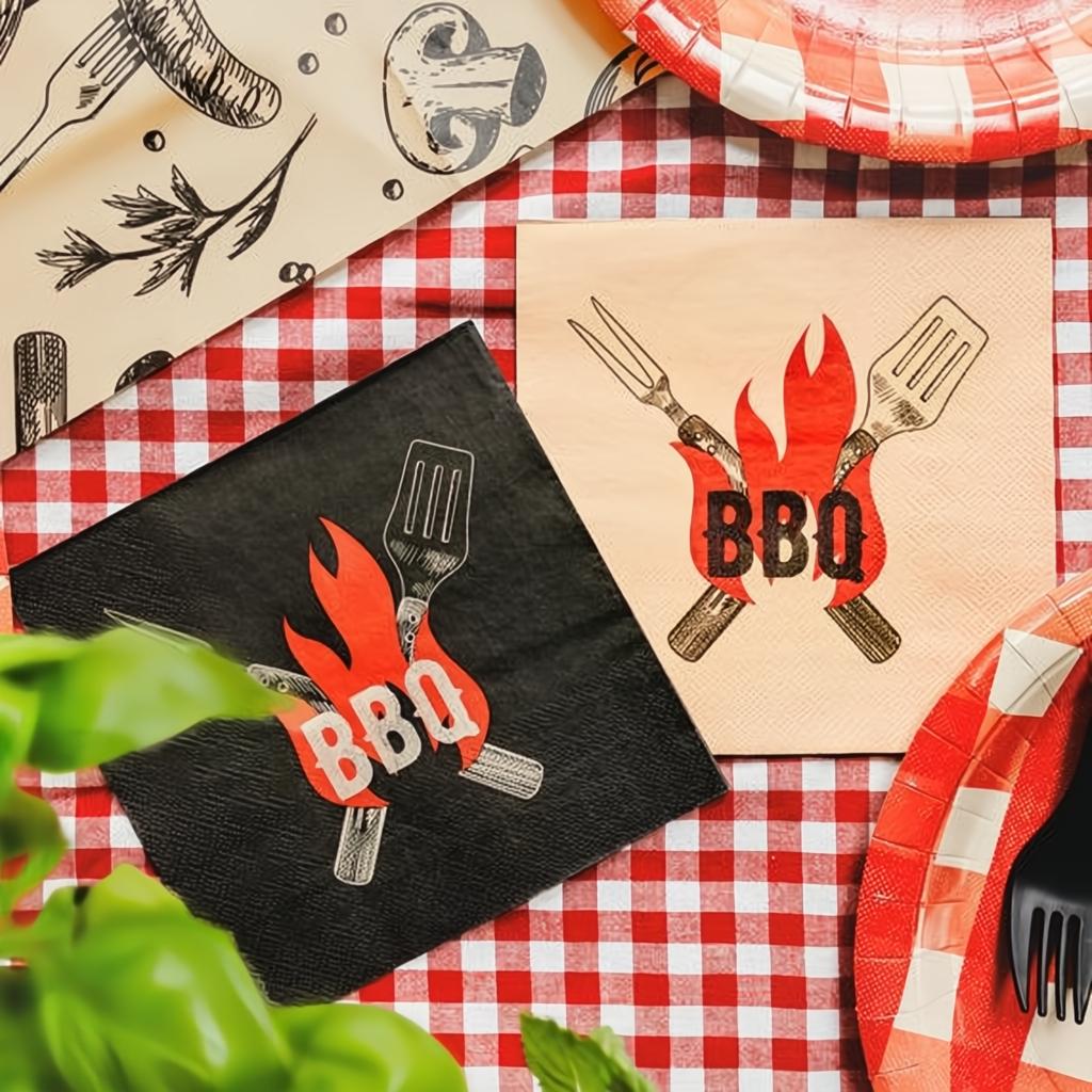 BBQ Servietten, 33x33 cm PartyDeco 3 fiestastore