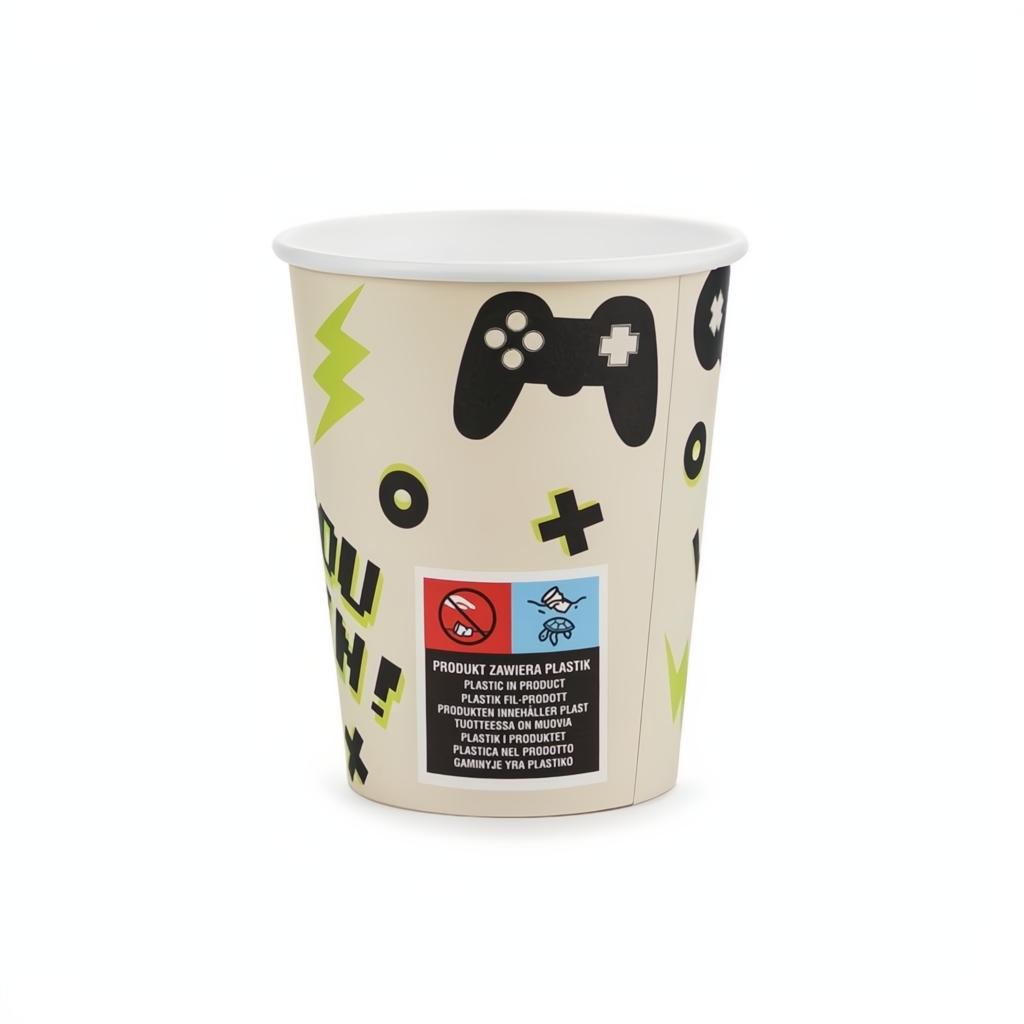 Becher Gamer, 220 ml Becher / Gläser PartyDeco 2 fiestastore