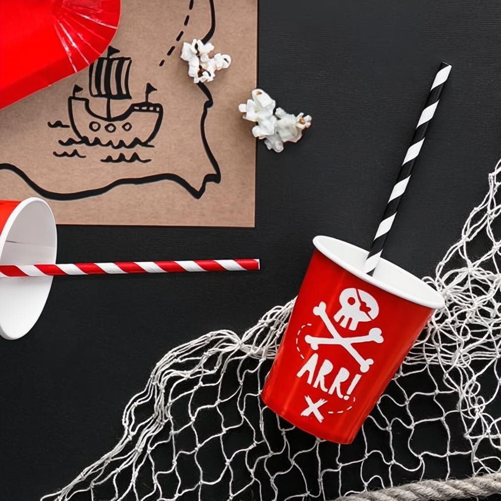 Becher Piraten, rot, 220ml PartyDeco 3 fiestastore