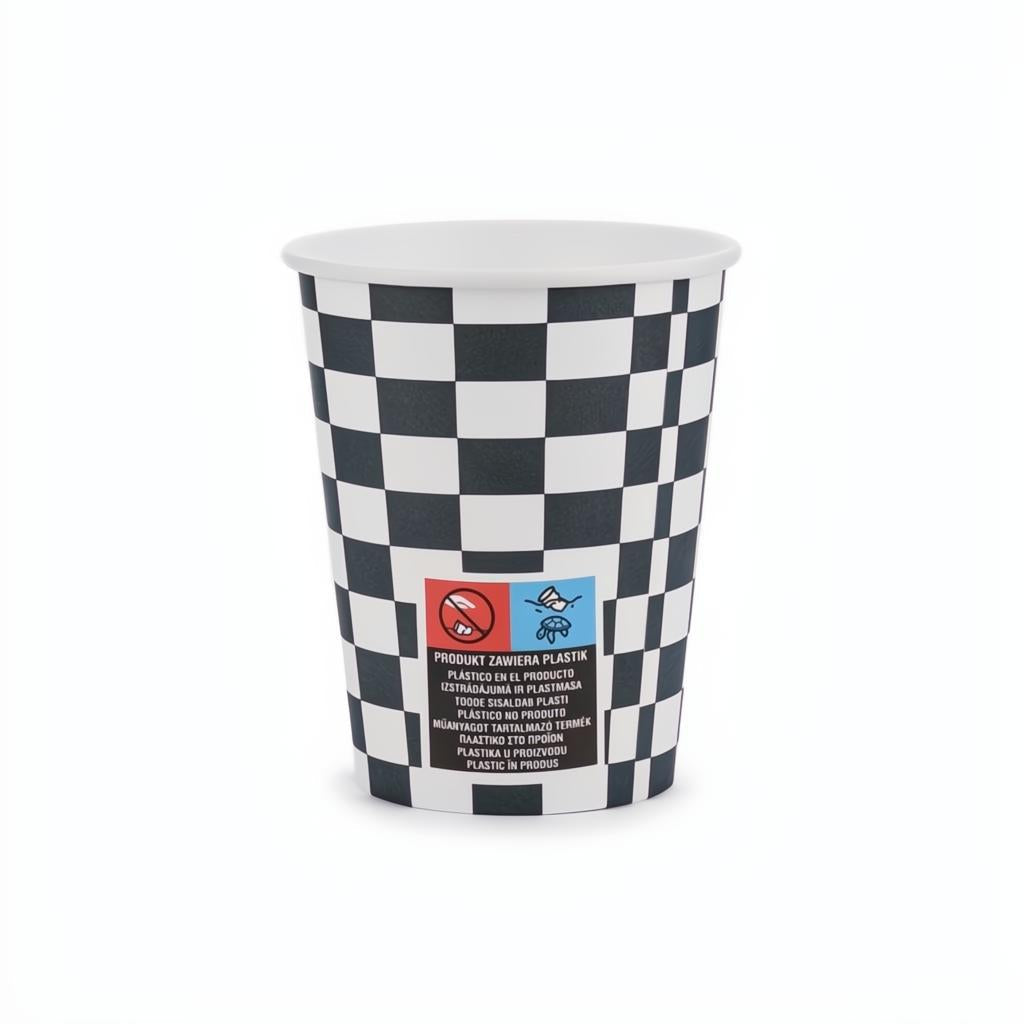 Becher Zielflagge, 220 ml Becher / Gläser PartyDeco 2 fiestastore