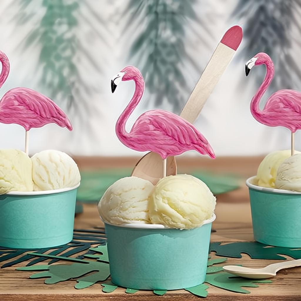 Caketopper Aloha - Flamingos, 15-23,5cm Topper für Kuchen und Muffins PartyDeco 3 fiestastore