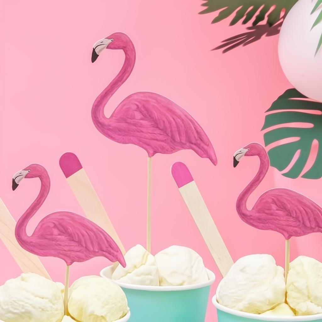 Caketopper Aloha - Flamingos, 15-23,5cm Topper für Kuchen und Muffins PartyDeco 5 fiestastore