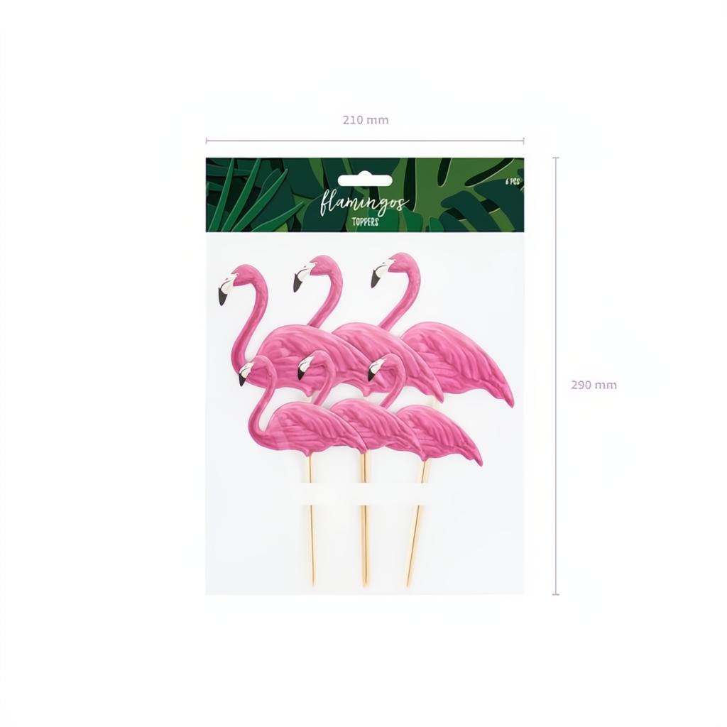 Caketopper Aloha - Flamingos, 15-23,5cm Topper für Kuchen und Muffins PartyDeco 7 fiestastore