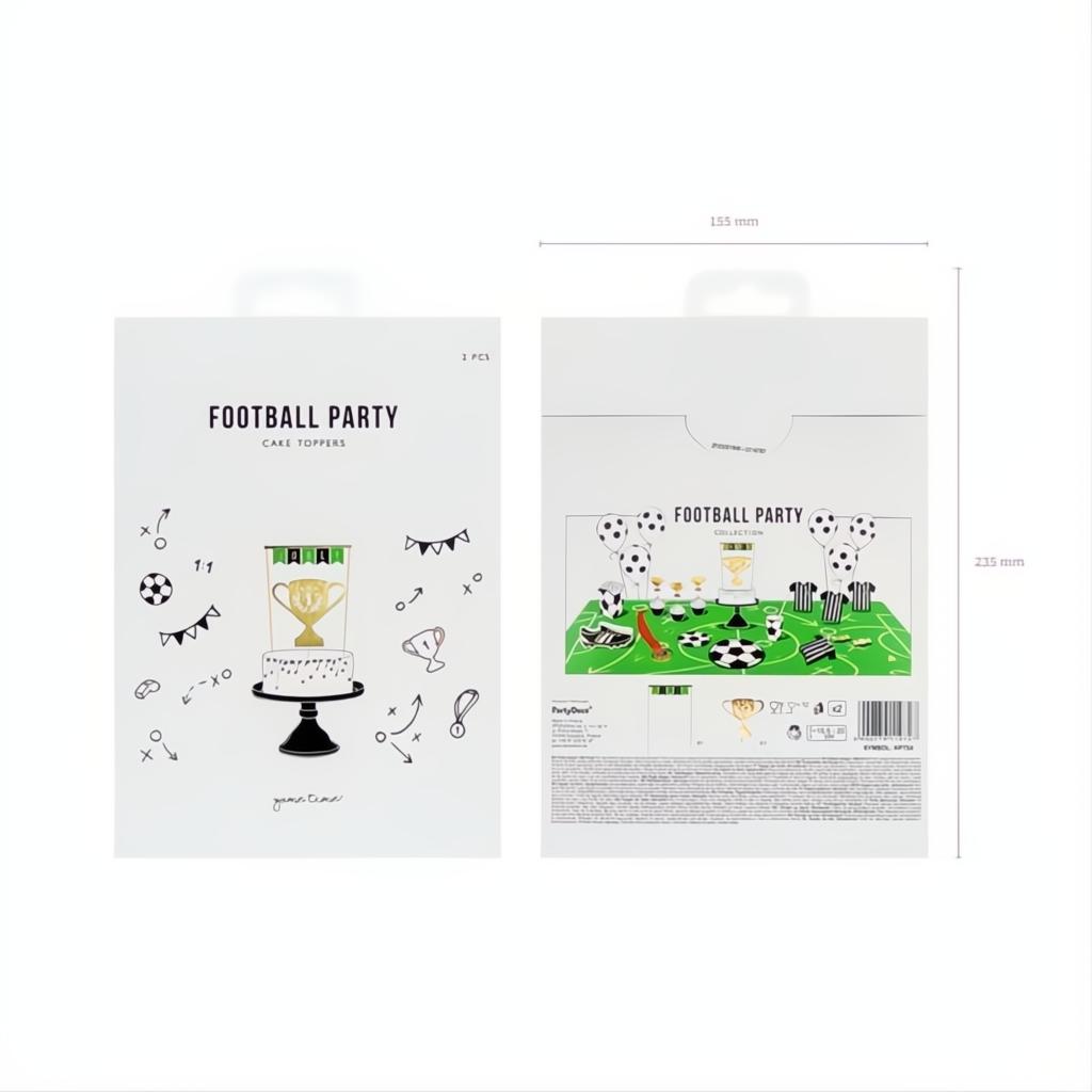 Caketopper Ball, 15,5-20cm Topper für Kuchen und Muffins PartyDeco 4 fiestastore