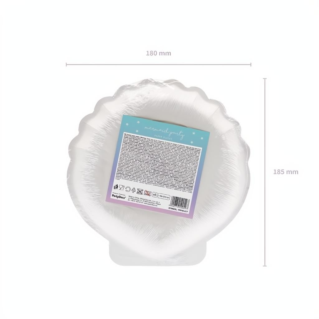 Caketopper Meerjungfrau - Muschel, schillernd, 18,5cm Tellers PartyDeco 7 fiestastore