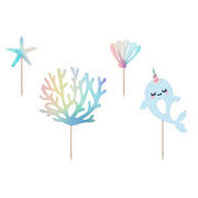 Caketopper Narwal, 10-15,5cm Topper für Kuchen und Muffins PartyDeco 1 fiestastore