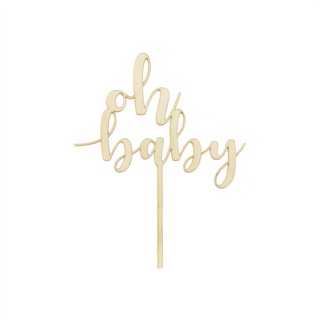 Caketopper Oh Baby, 17cm PartyDeco 1 fiestastore