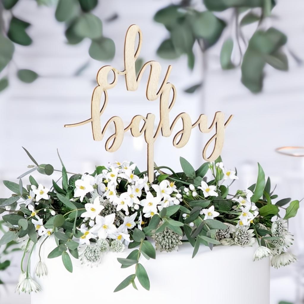 Caketopper Oh Baby, 17cm PartyDeco 2 fiestastore