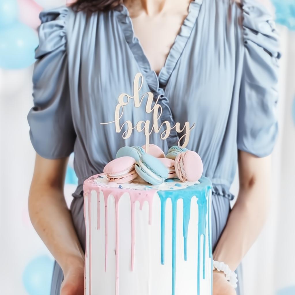 Caketopper Oh Baby, 17cm PartyDeco 4 fiestastore