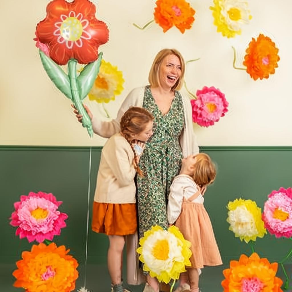 Dekoration aus Seidenpapier Blumen, 35 cm PartyDeco 2 fiestastore