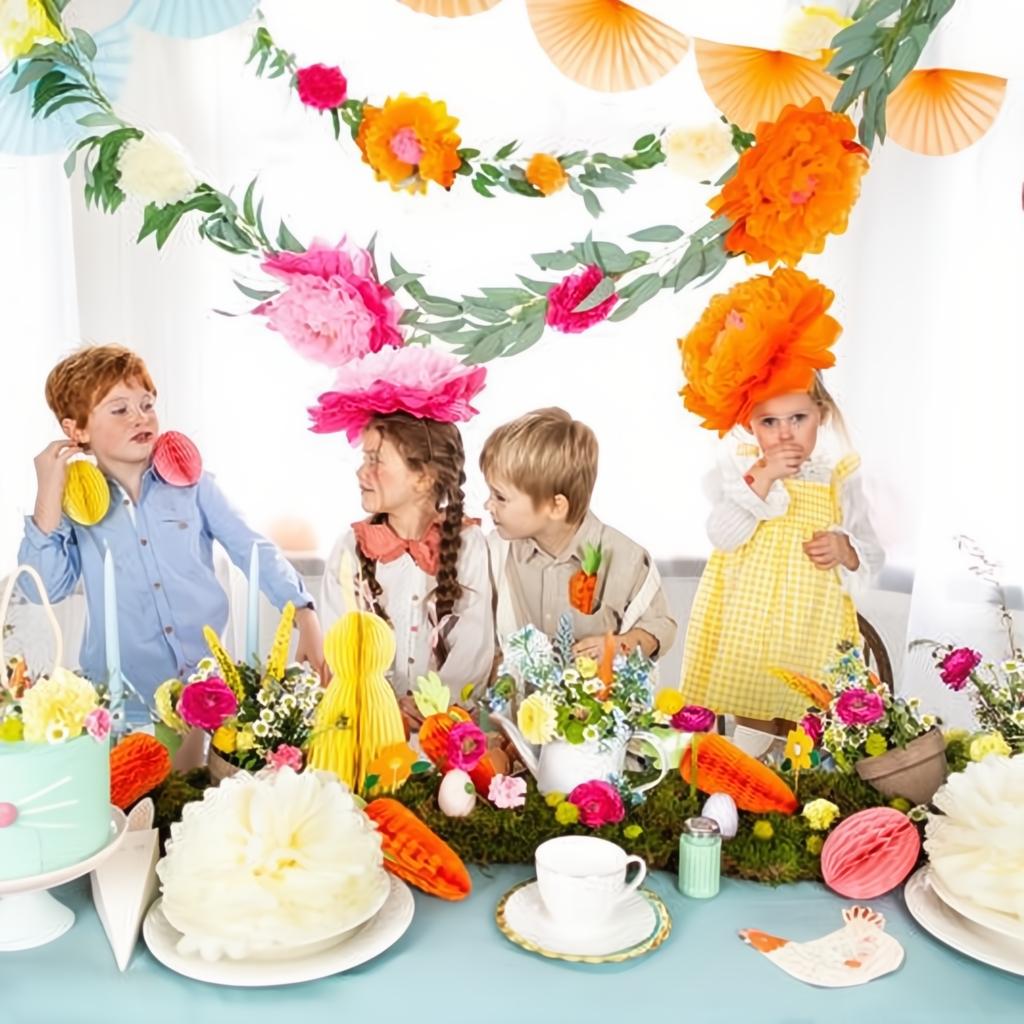 Dekoration aus Seidenpapier Blumen, 35 cm PartyDeco 6 fiestastore
