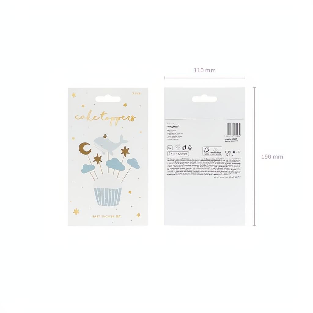 Dekorationen für Muffins - Wal, 11-13.5cm PartyDeco 5 fiestastore