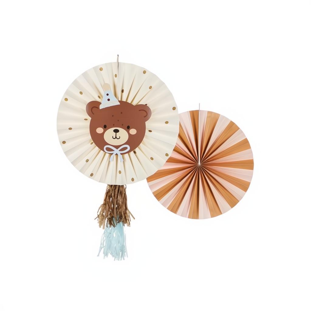 Dekorative Rosetten Bär, Set, 30-35 cm Papier-Rosetten PartyDeco 1 fiestastore