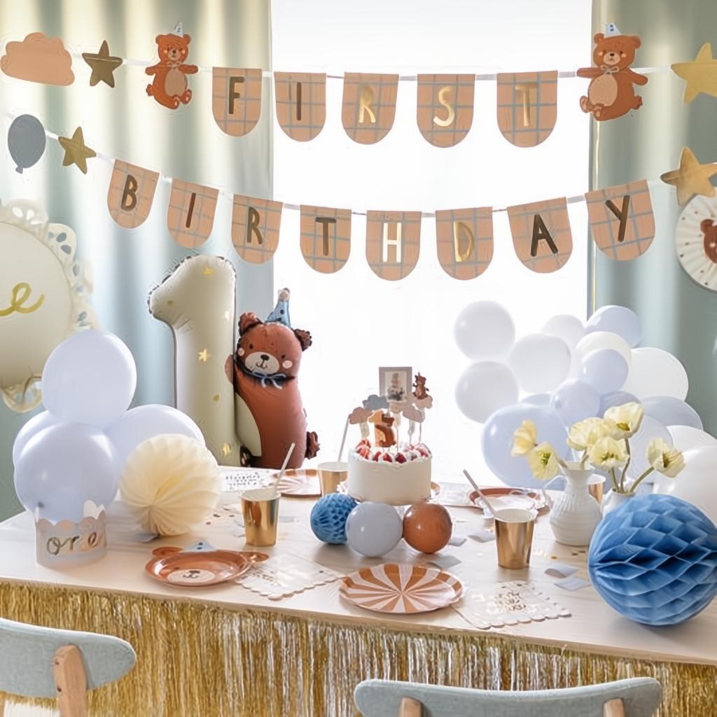 Dekorative Rosetten Bär, Set, 30-35 cm Papier-Rosetten PartyDeco 3 fiestastore