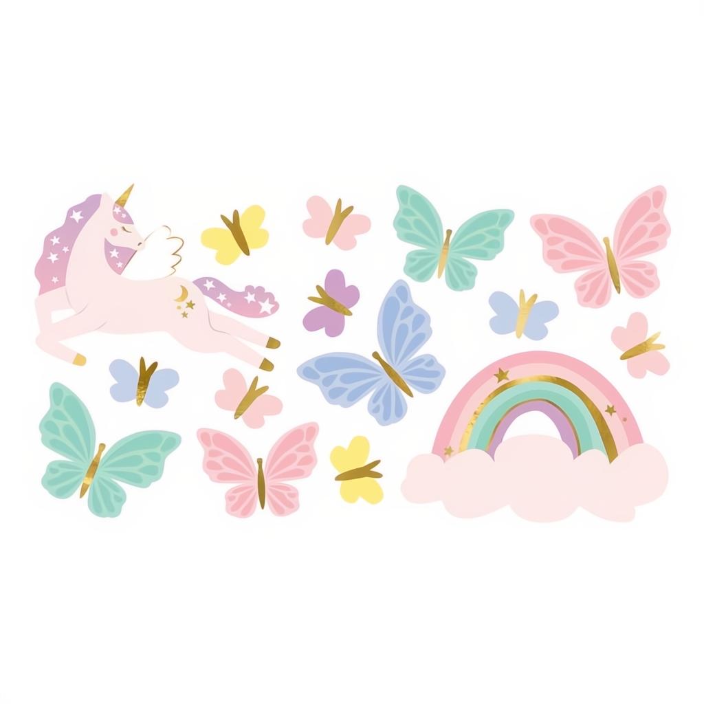 Einhorn-Tattoos Mix PartyDeco 1 fiestastore