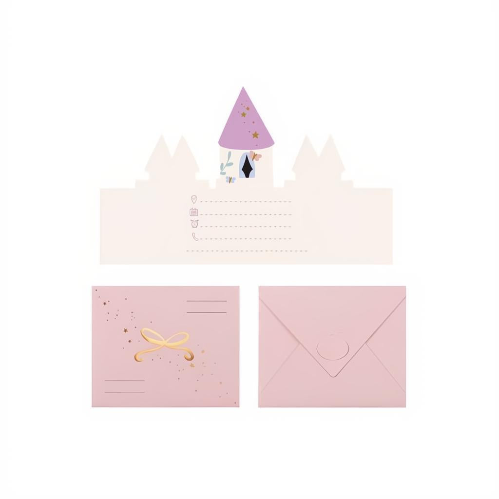 Einladung Schloss, 12,5x15,5 cm PartyDeco 3 fiestastore